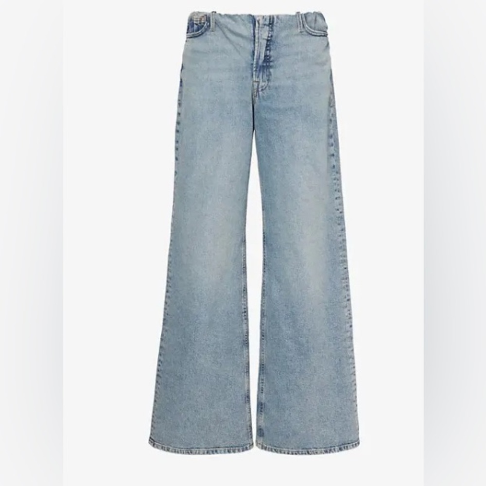 Good American Wide Leg Pull on Jeans Indigo 825 Size Medium